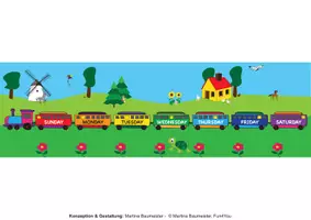 Vorschau - Poster - The days of the week - Wochentage-Zug auf Englisch - Seite 2