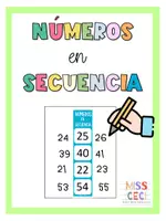 Vista previa - Juegos / Gamificación - NÚMEROS EN SECUENCIA - Portada