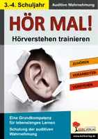 Vorschau - Arbeitsblätter - Hör mal! Klasse 3-4 | Hörverstehen trainieren | Audiofiles, Hörspiele, Märchen, Sachtexte | 96 Seiten mit Lösungen - Deckblatt