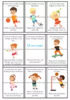 Vorschau - Arbeitsblätter - Bewegungs-Lesespiel - sportliche Kinder - Seite 1