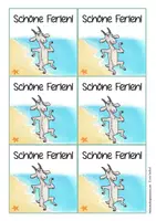 Vorschau - Mal- und Bastelvorlagen - Ziegenklasse Klassentier Ziege Feriengrüße kostenlos - Seite 2