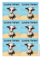 Vorschau - Mal- und Bastelvorlagen - Ziegenklasse Klassentier Ziege Feriengrüße kostenlos - Seite 3