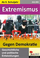 Vorschau - Arbeitsblätter - Extremismus - Gegen Demokratie | Links, Rechts, Islamismus | Radikalisierung verstehen | Politik Klasse 9-13 mit Lösungen - Deckblatt