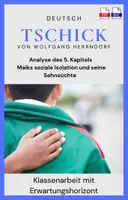 Vorschau - Test - Tschick - Klassenarbeit mit EWH: Analyse des 5. Kapitels - Maiks soziale Isolation und seine Sehnsüchte - Deckblatt