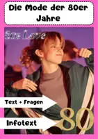 Vorschau - Arbeitsblätter - 80s Fashion Mode Trends: Neon, Power Dressing und Punk Influence - Deckblatt