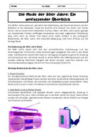 Vorschau - Arbeitsblätter - 80s Fashion Mode Trends: Neon, Power Dressing und Punk Influence - Seite 1
