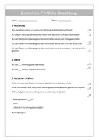 Vorschau - Lehrwerke/Schulbücher - Geometrie Portfolio Bewertungsraster - Deckblatt