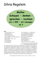 Vorschau - Arbeitsblätter - Tausenderfreunde, aus: Schauen - denken ... (bis 1 000), ab 3 - Deckblatt