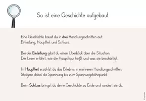 Vorschau - Merkblätter - Aufbau einer Geschichte - Merkplakate zur Übersicht - Seite 1