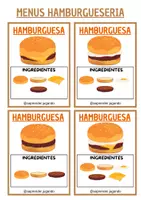 Vista previa - Tarjetas / Manipulativos - Juego Hamburgueseria - página 3