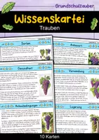 Vorschau - Bildkarten - Trauben - Wissenskartei - Obst - Deckblatt