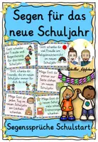 Vorschau - Mal- und Bastelvorlagen - Religion Segen neues Schuljahr - Schulstart Segenssprüche - Deckblatt