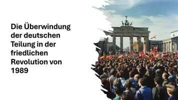 Vorschau - Präsentationen/Tafelbilder - Unterrichtseinstieg: Die deutsche Teilung und Wiedervereinigung 1989 | Präsentation - Deckblatt
