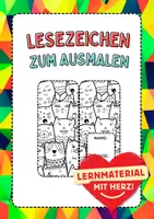 Vorschau - Arbeitsblätter - Lesezeichen Vorlage zum ausmalen ausschneiden Katzen Bilder - Deckblatt