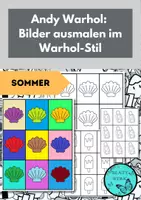 Vorschau - Mal- und Bastelvorlagen - Andy Warhol: Sommerbilder - Deckblatt