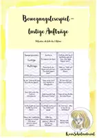 Vorschau - Spiele - Bewegungslesespiel - lustige Aufträge - Deckblatt