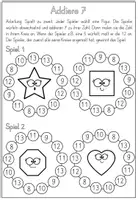 Vorschau - Spiele - Zahlenraum 20 - Spiele - Addition und Subtraktion mit Zehnerübergang üben - Seite 1