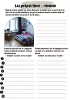 Vorschau - Arbeitsblätter - Wortschatzturm/ Les prépositions / Ma chambre - Deckblatt