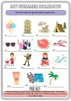 Vorschau - Arbeitsblätter - Summer holidays Vokabeln: Sommerferien - Seite 1