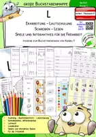 Vorschau - Arbeitsblätter - Buchstabe L - Erarbeitung, Lautschulung, Lesen, Schreiben, Spiele, Interaktives - Deckblatt
