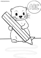 Vorschau - Mal- und Bastelvorlagen - Ausmalbilder zum Schulanfang mit dem kleinen Otter - Seite 2