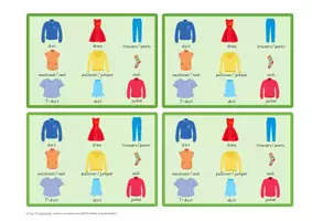 Vorschau - Stationenlernen - Vocabulary game: What's missing? summer clothing - Seite 2