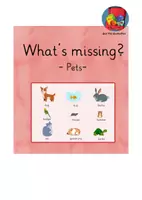 Aperçu - Apprentissages en autonomie - Vocabulary game: What's missing?? Pets - Page de couverture