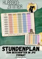 Vorschau - Mal- und Bastelvorlagen - Stundenplan (mit kleinem Otter oder Spitzerspäne) - Deckblatt