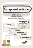Vorschau - Aufgabenkarten - Kopfgeometrie - Kartei (Kl.1-4) #edukisommerschnapper - Deckblatt