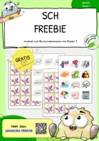 Vorschau - Stationenlernen - SCH - FREEBIE - Freiarbeit - Lernspiel - Paare finden - Deckblatt