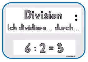 Vorschau - Merkblätter - Schilder Fachbegriffe Addition Subtraktion Multiplikation Division Rechenoperationen Mathe - Seite 3