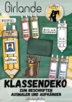Vorschau - Mal- und Bastelvorlagen - Stifte-Girlande zum Beschriften & Kennenlernen (auch ohne Otter nutzbar) - Deckblatt