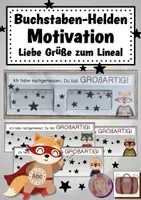 Vorschau - Mal- und Bastelvorlagen - Buchstaben-Helden: Geschenke zur Motivation - Lineal - Deckblatt