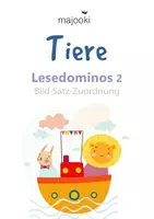Vorschau - Spiele - Lesedominos Tiere 2 - Lesedominos Klasse 1 - Lesedominos Klasse 2 - 3-fach differenziert - Lesedomino für die Bild-Satz-Zuordnung - Lesedomino Klasse 1 - Lesedomino Klasse 2 - Freiarbeitsmaterial Deutsch - Freiarbeit Deutsch - Deckblatt