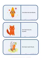 Vorschau - Spiele - Lesedominos Tiere 2 - Lesedominos Klasse 1 - Lesedominos Klasse 2 - 3-fach differenziert - Lesedomino für die Bild-Satz-Zuordnung - Lesedomino Klasse 1 - Lesedomino Klasse 2 - Freiarbeitsmaterial Deutsch - Freiarbeit Deutsch - Seite 3