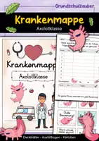 Vorschau - Anderer Materialtyp - Krankenmappe Axolotlklasse - Krankenpost Axolotl - Deckblatt