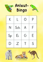 Vorschau - Stationenlernen - Anlaut Bingo - Zootiere - Seite 2