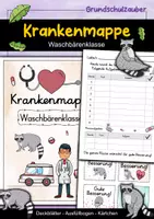 Vorschau - Anderer Materialtyp - Krankenmappe Waschbärenklasse - Krankenpost Waschbär - Deckblatt