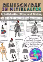 Vorschau - Arbeitsblätter - Mittelalter Arbeitsblätter Ritter und Ritterrüstung - Deckblatt
