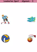 Vorschau - Arbeitsblätter - Lesekarten/Bildkarten Sport/Sportarten einfach - DaZ/DaF, Deutsch (Grundschule) - Seite 3