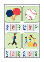 Vorschau - Arbeitsblätter - Sport/Sportarten Klammerkarten mit Lösung - DaZ/DaF, Deutsch (Klasse 1 und 2) - Seite 2