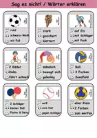 Vorschau - Arbeitsblätter - Sag es nicht Sport/Sportarten - DaZ/DaF, Deutsch (Spiel) - Seite 1