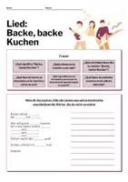 Vista previa - Refuerzo / NEE / Materiales de apoyo - Aprende la canción: Backe, backe Kuchen - Portada