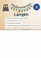 Vorschau - Aufgabenkarten - Maßeinheiten - Längen berechnen und umrechnen - Aufgabenkarten - Seite 1