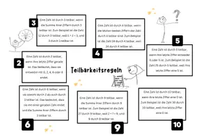 Vorschau - Arbeitsblätter - Teilbarkeitsregeln Mindmap und Minibuch - Seite 3