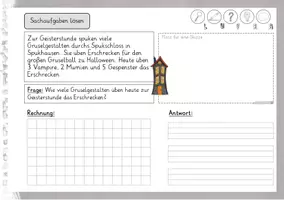 Vorschau - Arbeitsblätter - Sachaufgaben Herbst & Halloween - Seite 3