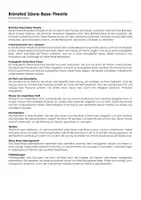 Vorschau - Arbeitsblätter - Brönsted Säure-Base-Theorie (Informationstext und Übungen) - Deckblatt