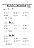 Aperçu - Feuilles d'exercices - "Mon dossier sur la soustraction" - NIVEAU 1 - Page 3