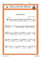 Vorschau - Mal- und Bastelvorlagen - Lied für die Frühstückszeit: Noten, Arbeitsblätter, Playback etc. - Seite 1