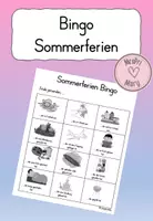 Vorschau - Spiele - Sommerferien Bingo - Deckblatt